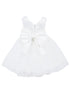 Baby Girls Lala & Erina White Lace Satin Flower Girl Dress 3-24M back 2